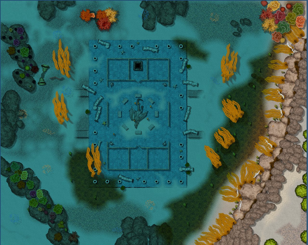 Nibirum Map: sunken guardian temple by Monsen